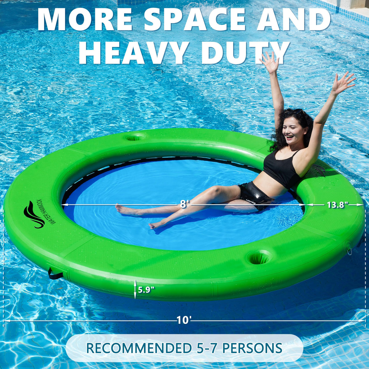 Inflatable Water Hammock with Cup Holder Z84373