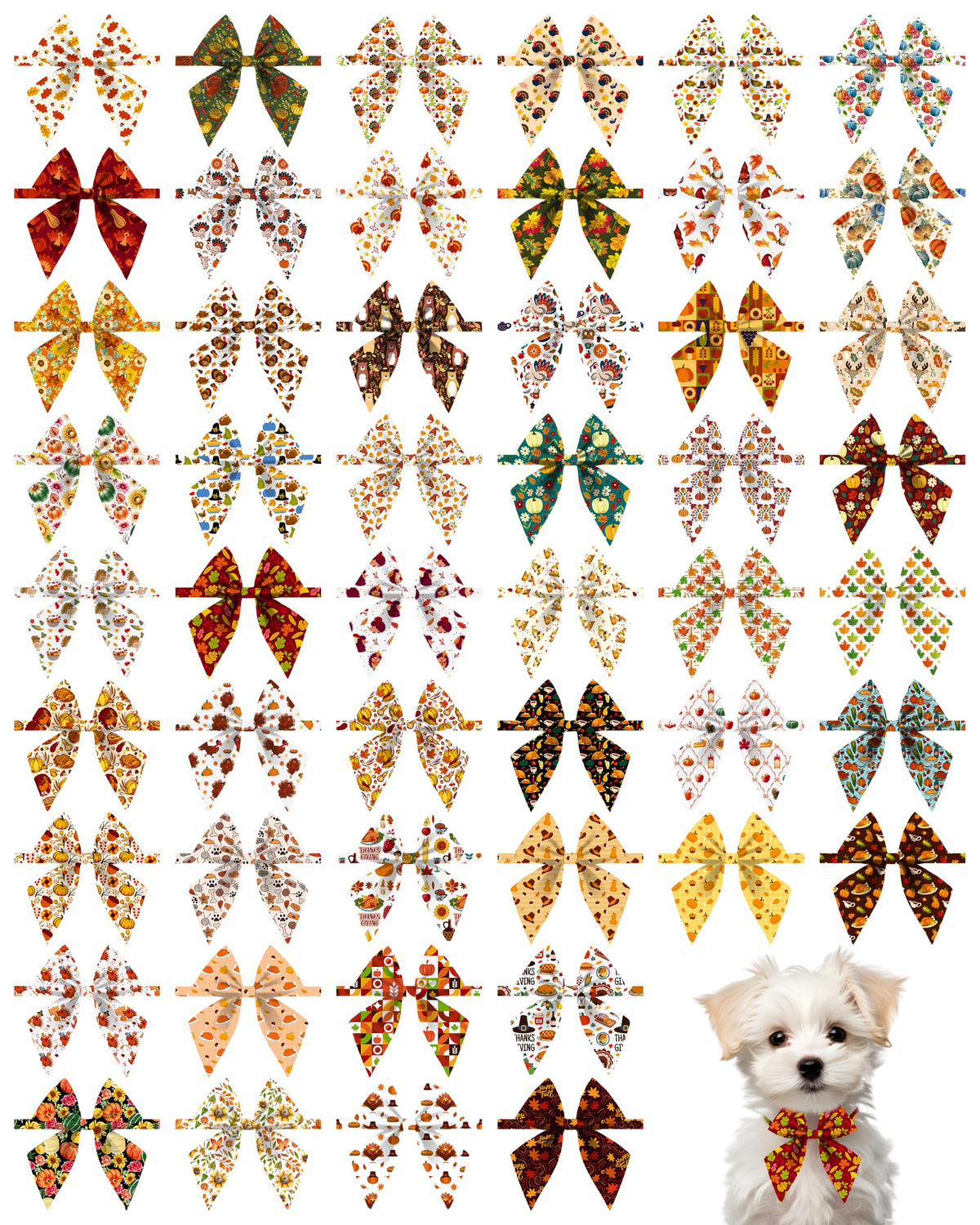 50 Pack Dog Bowties X927