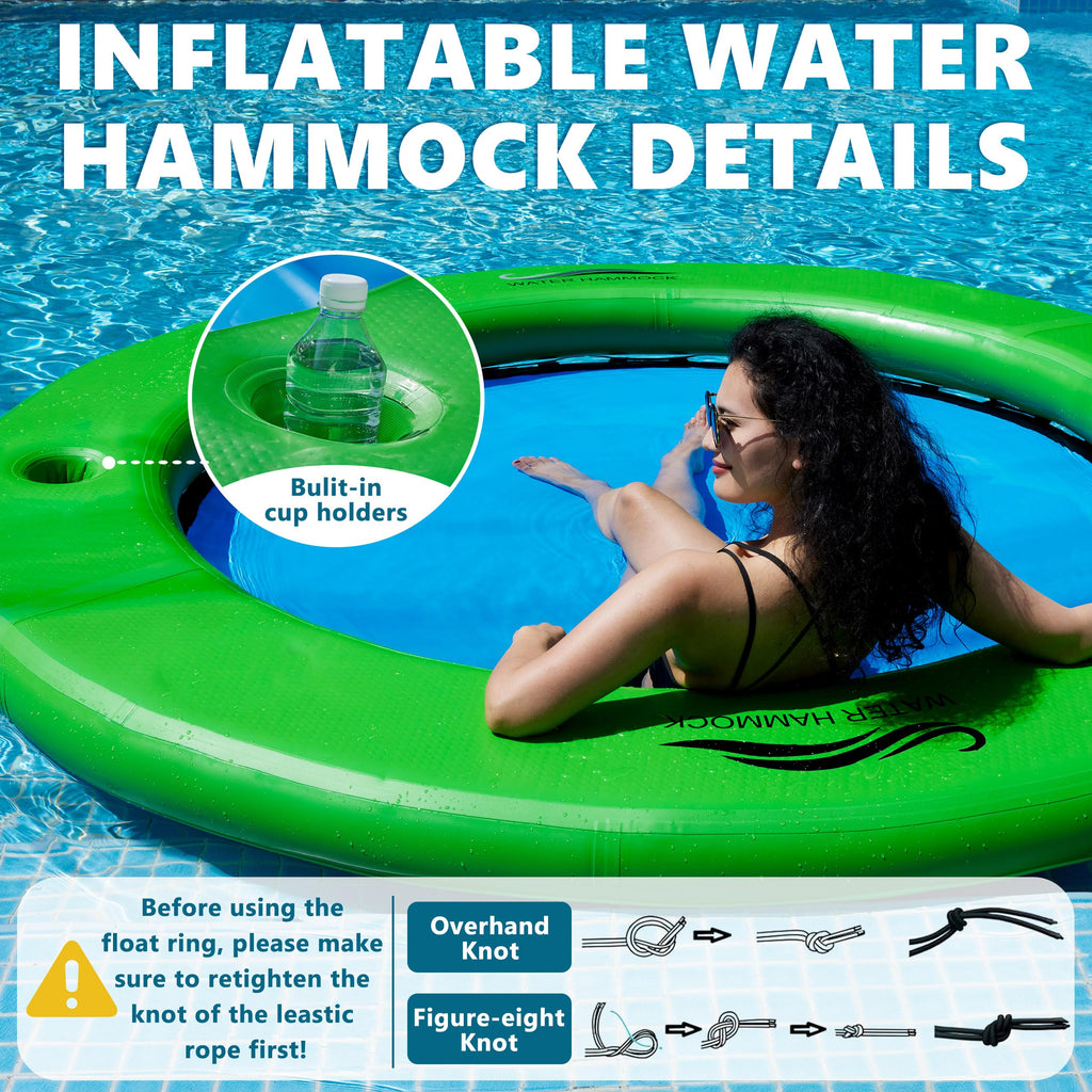 Inflatable Water Hammock with Cup Holder Z84373