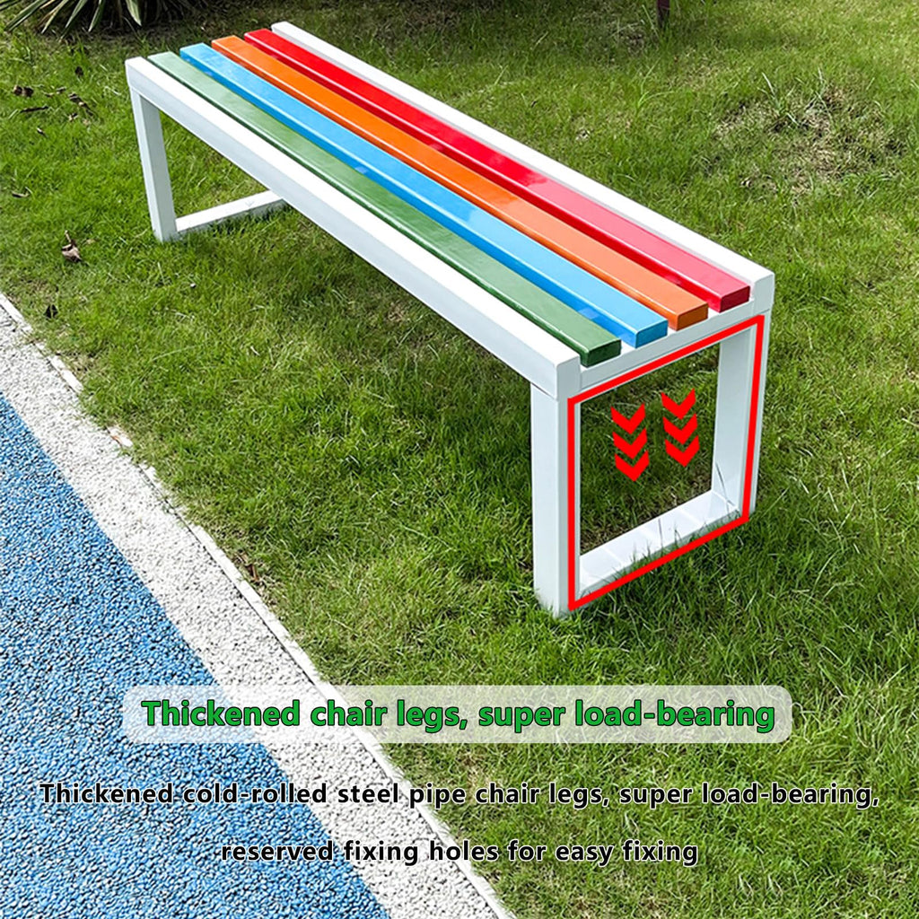 Weatherproof Metal Garden Bench 150 × 40 × 45 cm M206