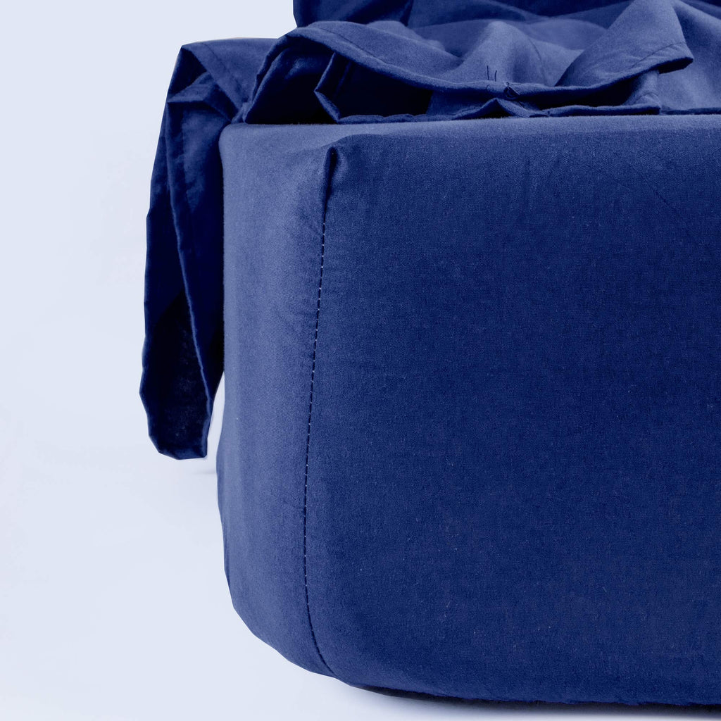 Toddler Microfiber Sheet Set, 3 Piece, Navy Blue I718