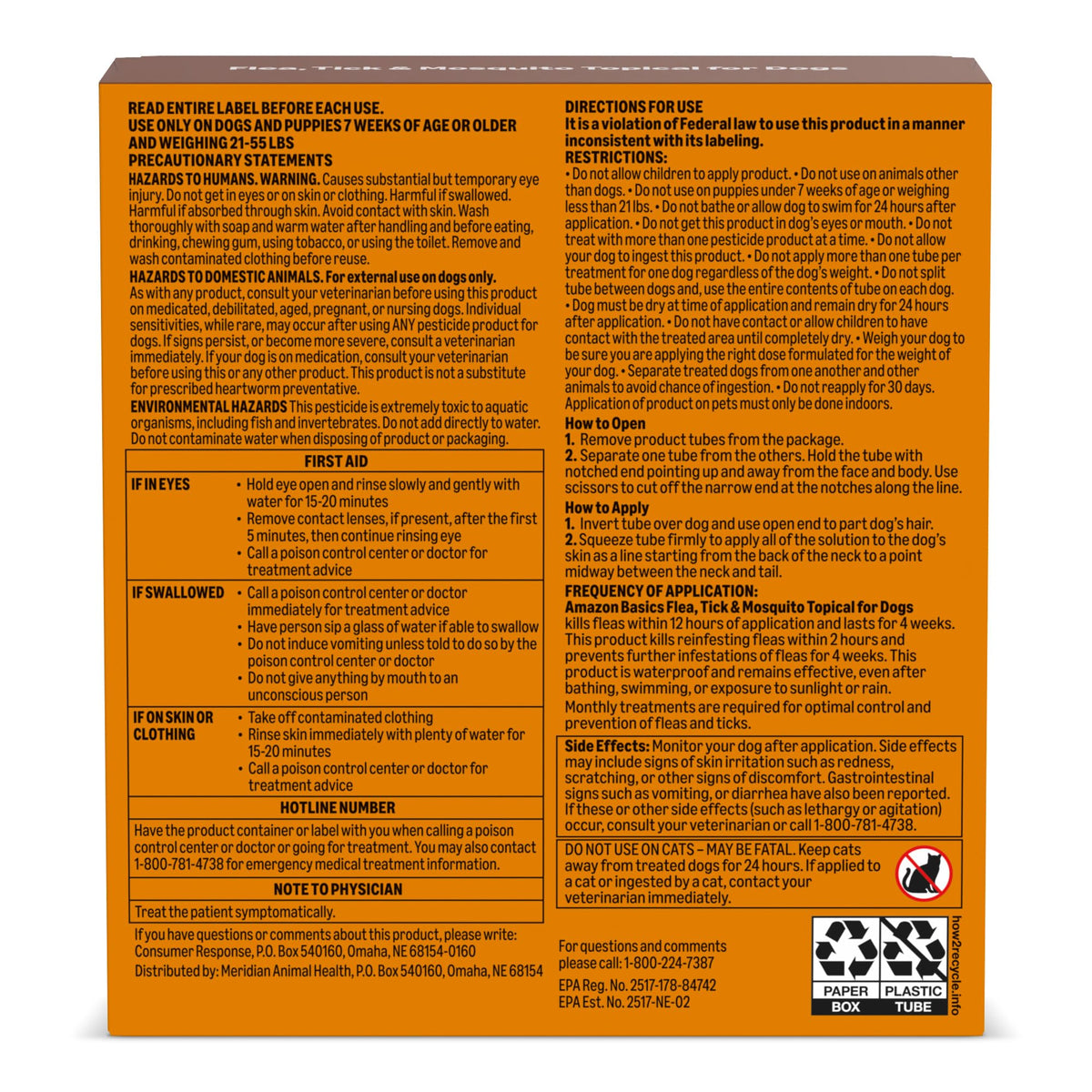 Flea Tick & Mosquito Topical Treatment for Large Dogs 4 Count I951