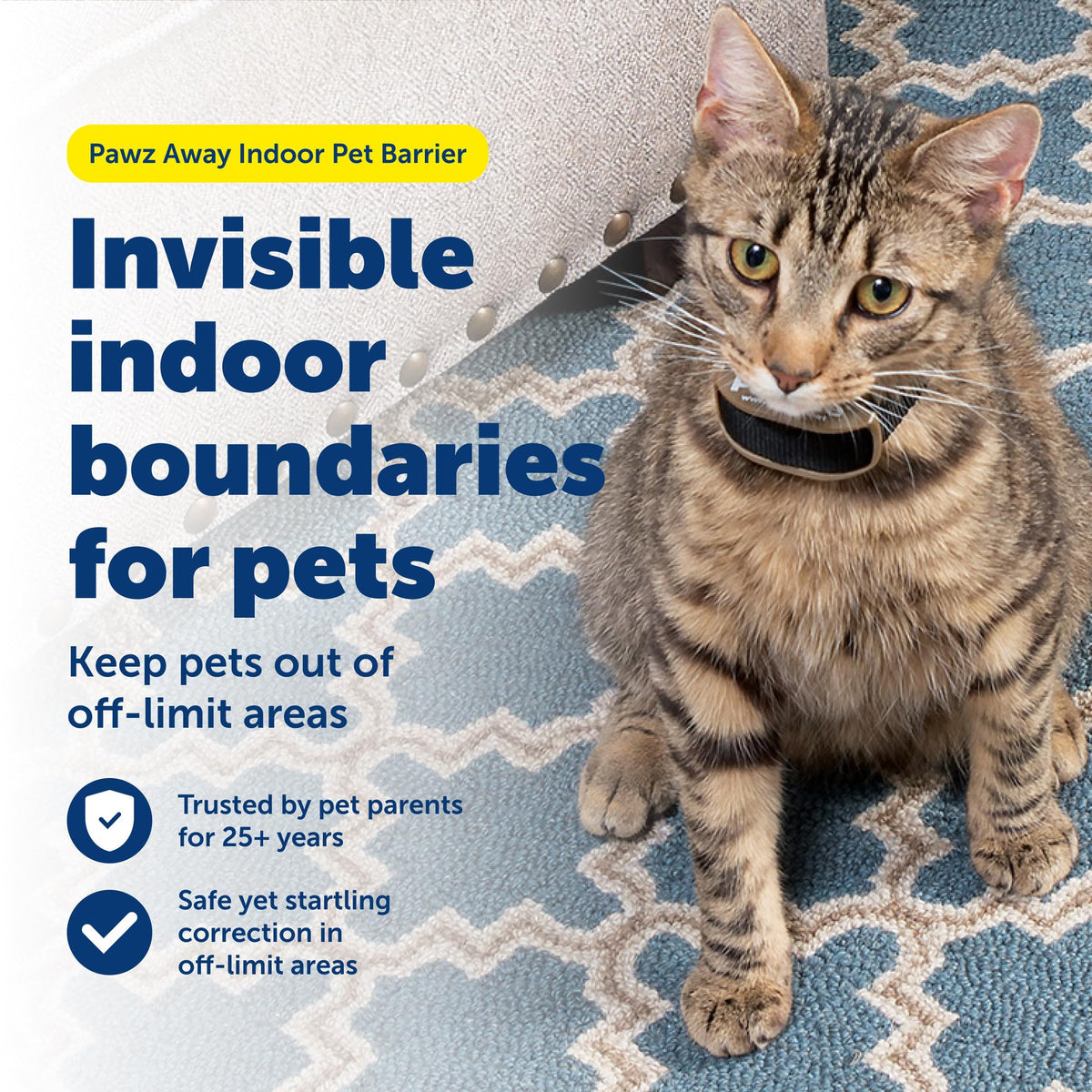 Indoor Wireless Pet Barrier with Receiver Collar B577142