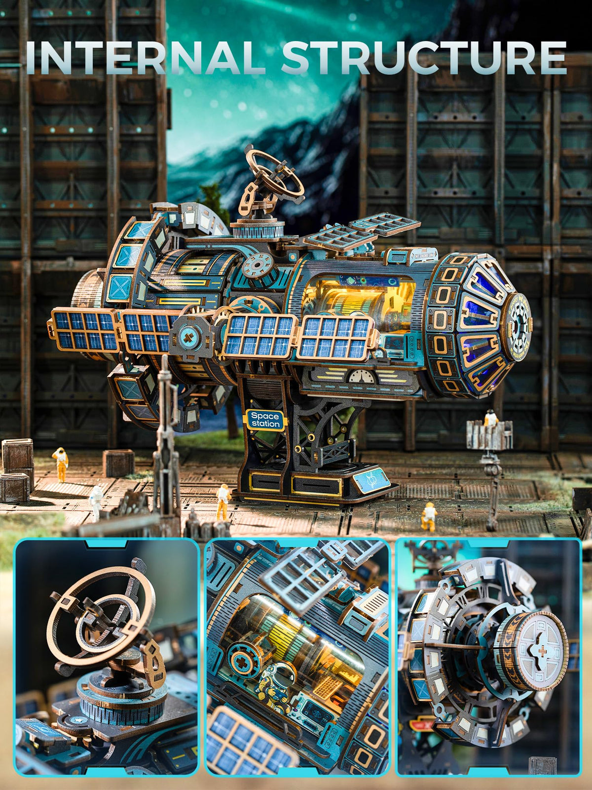 511-Piece 3D Puzzle Mechanical Model Kit with Lights, Music & Motor Z3429
