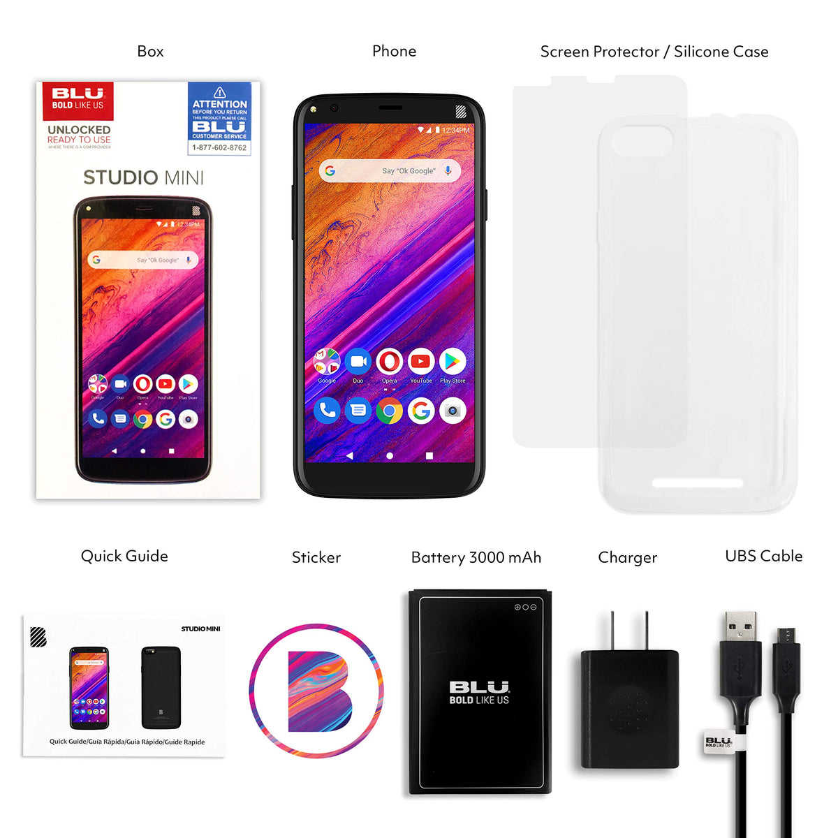 Unlocked Smartphone 32GB 2GB Ram Black L6099